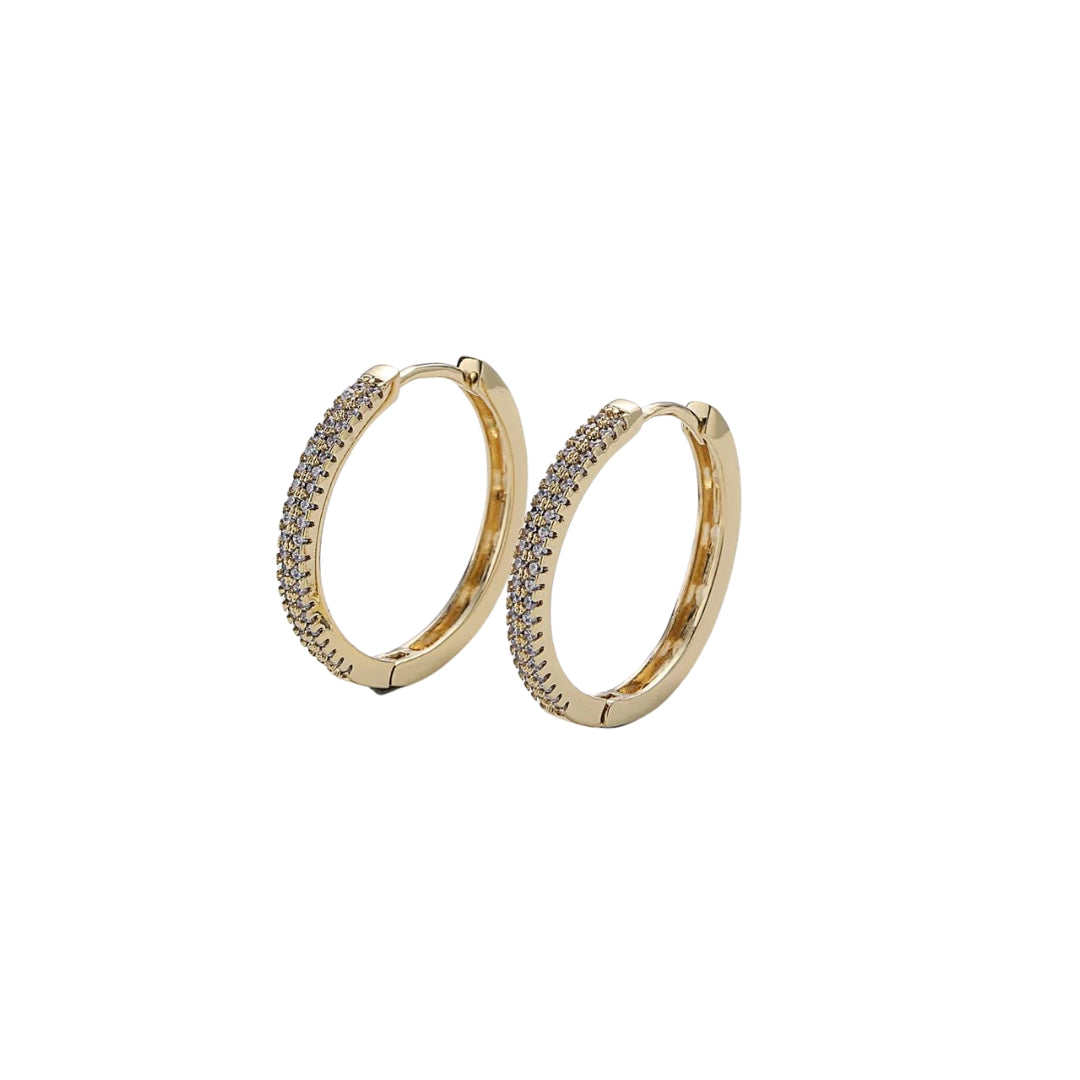 O Double Hoops w/zirconia