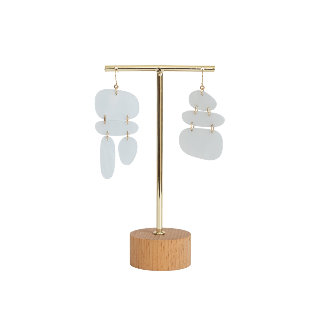 Unbalanced Pebble Earrings