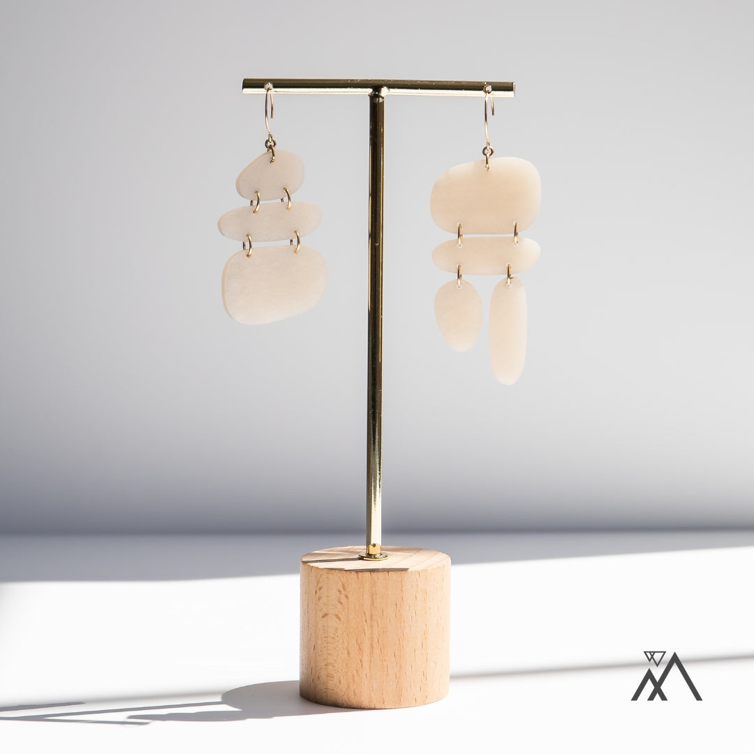 Unbalanced Pebble Earrings