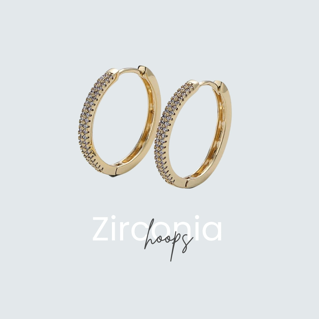 O Double Hoops w/zirconia