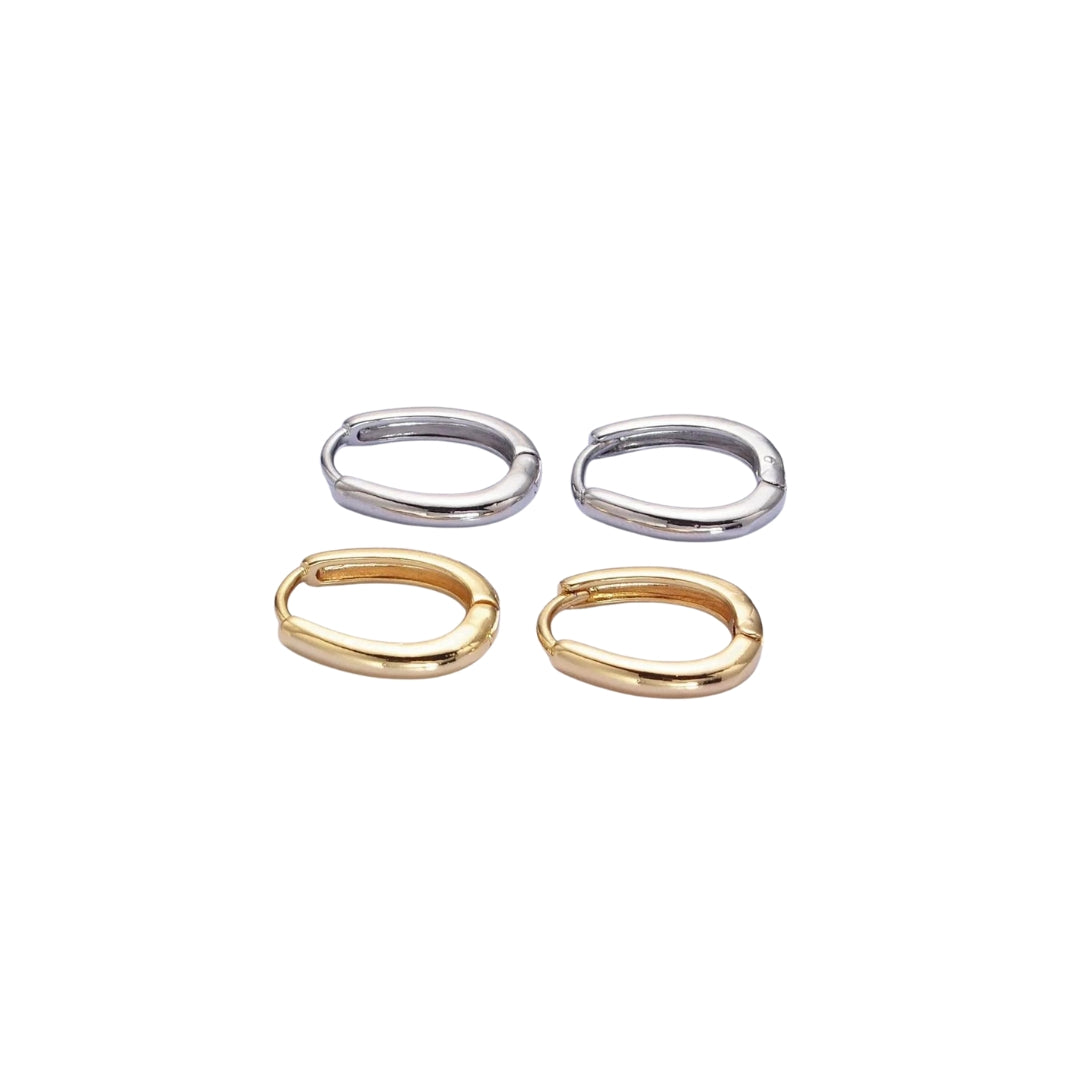 Oval Hoop Earrings