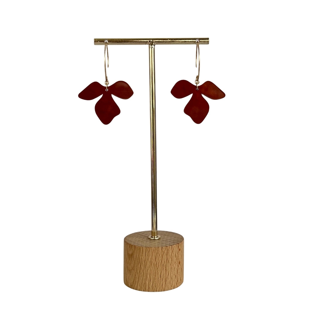 Half Flower Dangle Earrings