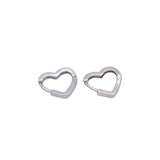 Open Heart Huggie Hoops