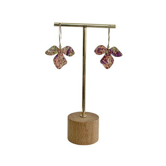 Half Flower Dangle Earrings