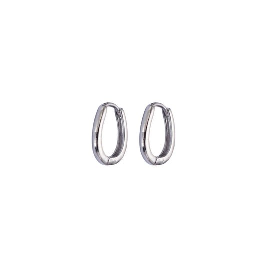 Oval Huggie Hoops